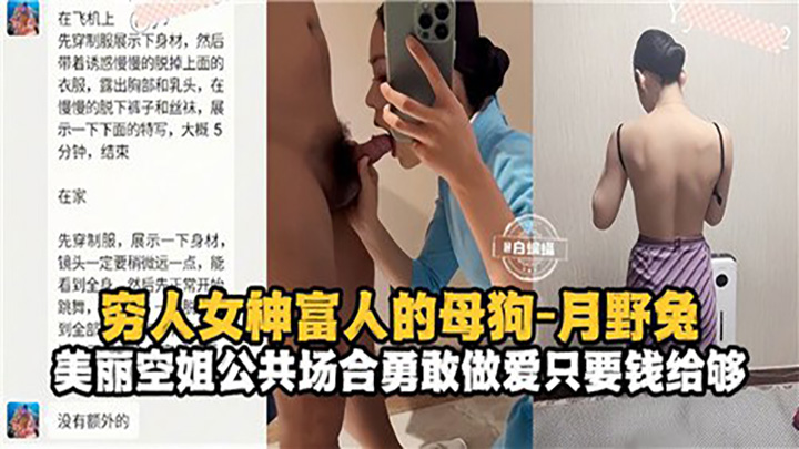 穷人女神富人的母狗-月野兔,美丽空姐公共场合勇敢做爱只要钱给够